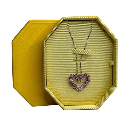 Swarovski Sublima Pendant (Pink) Swan Heart, Large, Necklace - Picture 2 of 12